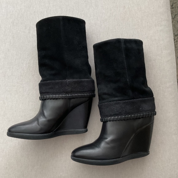 Mimosa Italian leather/suede boots - black - Picture 2 of 5